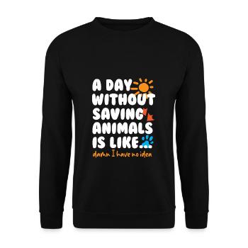 Veterinarian Veterinarian - Unisex Sweatshirt - black - Front - Alina (178cm) & Michal (187cm)