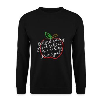 Schulleiter - Unisex Pullover - Schwarz - Vorne - Alina (178cm) & Michal (187cm)