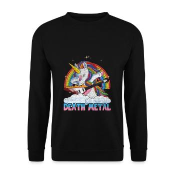 Licorne de Death Metal - Sweat-shirt Unisexe - noir - Devant - Alina (178cm) & Michal (187cm)