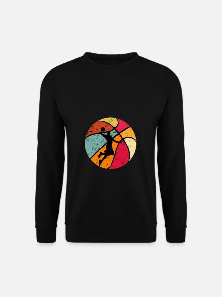 Basketball 70er 80er 90er Vintage Retro - Unisex Pullover - Schwarz