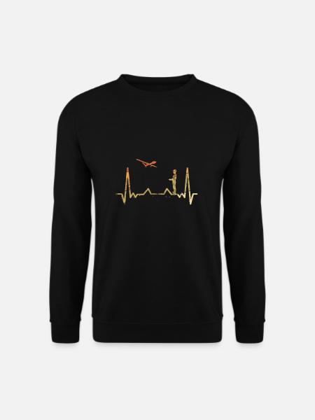 Evolution Modellflug Flugzeug Flieger lustig Vinta - Unisex Pullover - Schwarz