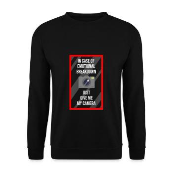Photographing photographer - Unisex Sweatshirt - black - Front - Alina (178cm) & Michal (187cm)