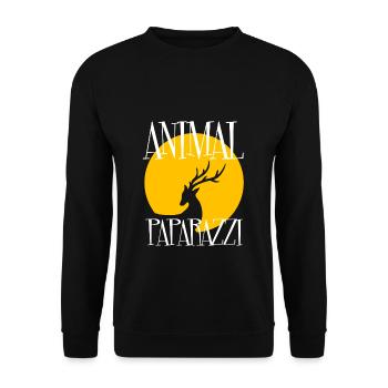 Photographing animals wildlife photographer photographer - Unisex Sweatshirt - black - Front - Alina (178cm) & Michal (187cm)