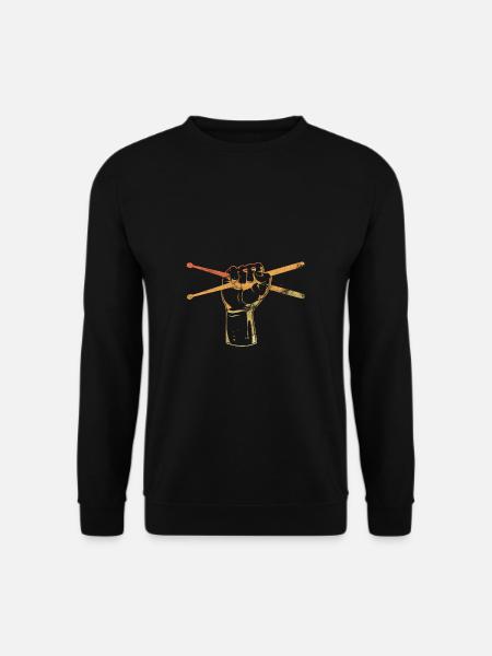 Cadeau rétro vintage de pilons de batteur - Sweat-shirt Unisexe - noir