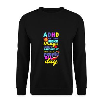ADHD - Unisex Pullover - Schwarz - Vorne - Alina (178cm) & Michal (187cm)