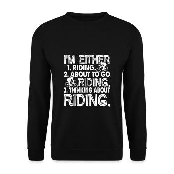 Radfahren Lustiges Radfahren - Unisex Pullover - Schwarz - Vorne - Alina (178cm) & Michal (187cm)
