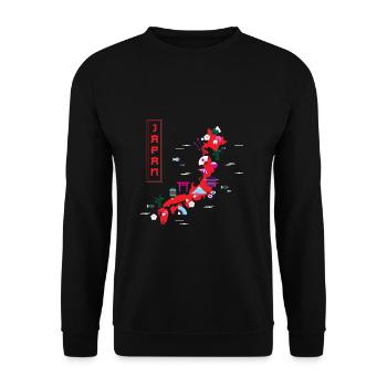 Japon carte kawaii sushi cadeau japonais - Sweat-shirt Unisexe - noir - Devant - Alina (178cm) & Michal (187cm)