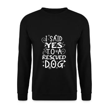 Dog shelter dog owner gift animal welfare - Unisex Sweatshirt - black - Front - Alina (178cm) & Michal (187cm)