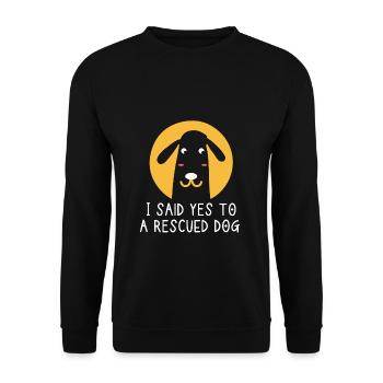 Dog shelter dog owner gift animal welfare - Unisex Sweatshirt - black - Front - Alina (178cm) & Michal (187cm)