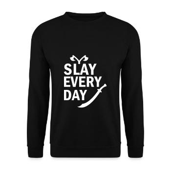 Slay Every Day Gamer RPG Cadeau - Sweat-shirt Unisexe - noir - Devant - Alina (178cm) & Michal (187cm)