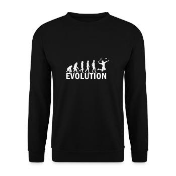 Sport Badminton Entwicklung Geschenk - Unisex Pullover - Schwarz - Vorne - Alina (178cm) & Michal (187cm)