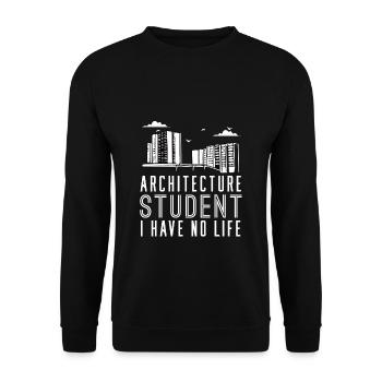 Student of architecture architect - Unisex Sweatshirt - black - Front - Alina (178cm) & Michal (187cm)