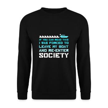 Boating ship captain boat - Unisex Sweatshirt - black - Front - Alina (178cm) & Michal (187cm)