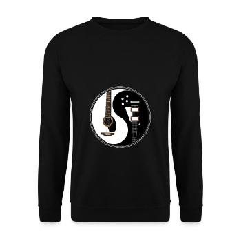 Ying Yang guitare e-guitare guitaristes & musiciens - Sweat-shirt Unisexe - noir - Devant - Alina (178cm) & Michal (187cm)