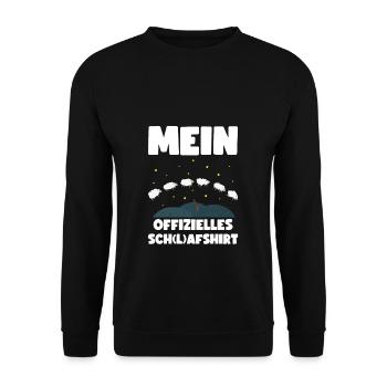 Sheep Sleep shirt Sheep Pyjama Nightgown - Unisex Sweatshirt - black - Front - Alina (178cm) & Michal (187cm)