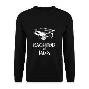 Bachelor of Law Degree 2021 University - Unisex Sweatshirt - black - Front - Alina (178cm) & Michal (187cm)