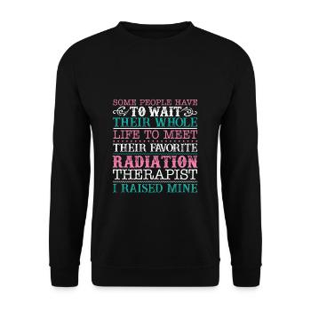 Proud Radiation Therapist Parent Shirts - Unisex Sweatshirt - black - Front - Alina (178cm) & Michal (187cm)