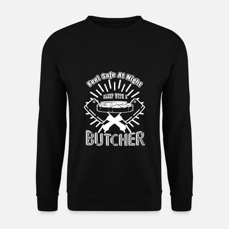 Metzger schlafen mit einem Metzger - Unisex Pullover - Schwarz