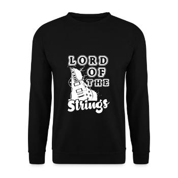 Lord of the Strings Electric Guitar - Unisex Sweatshirt - black - Front - Alina (178cm) & Michal (187cm)