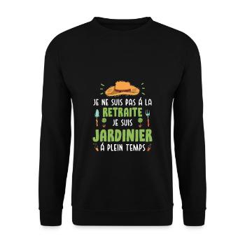 Jardinier Retraite Jardinage Cadeau Jardin - Unisex Pullover - Schwarz - Vorne - Alina (178cm) & Michal (187cm)