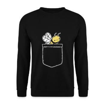 Poches de poche drôle Poches Bee - Sweat-shirt Unisexe - noir - Devant - Alina (178cm) & Michal (187cm)