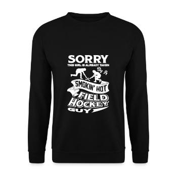 Feldhockey von einem Hot Field Hockey Kerl genommen - Unisex Pullover - Schwarz - Vorne - Alina (178cm) & Michal (187cm)