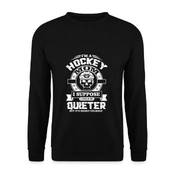 Hockey Je suis une maman de hockey - Sweat-shirt Unisexe - noir - Devant - Alina (178cm) & Michal (187cm)