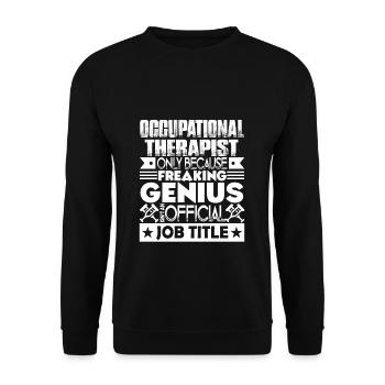 Occupational Therapist Job Title - Unisex Sweatshirt - black - Front - Alina (178cm) & Michal (187cm)