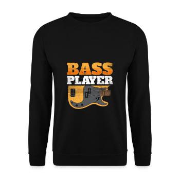 Bass Player - Cadeau de guitare basse pour les bassistes - Sweat-shirt Unisexe - noir - Devant - Alina (178cm) & Michal (187cm)