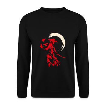 Samouraïs samurai épée japonaise Ninja Ge - Sweat-shirt Unisexe - noir - Devant - Alina (178cm) & Michal (187cm)