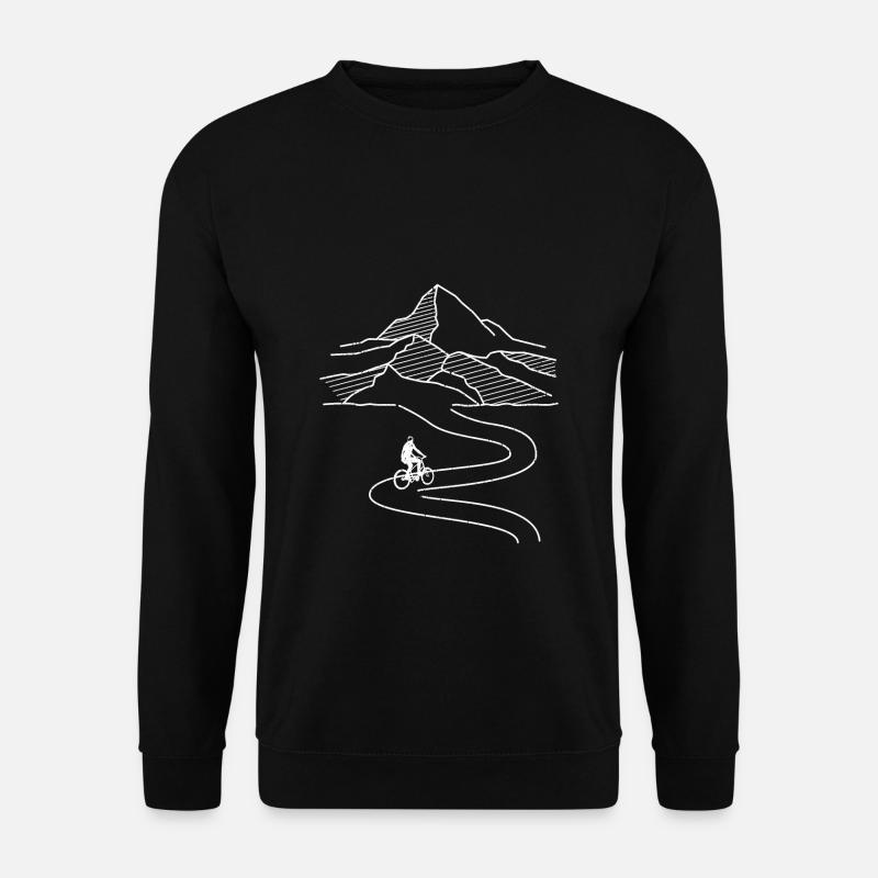Fahrrad Berge Radfahren Geschenk - Unisex Pullover - Schwarz