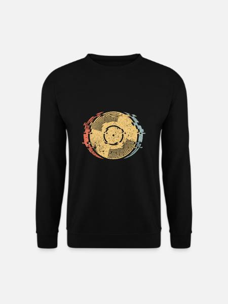 Vinyl Record Retro Vintage DJ - Unisex Sweatshirt - black