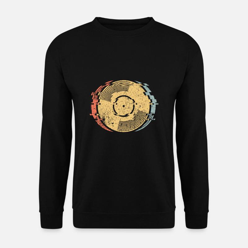 Vinyl Record Retro Vintage DJ - Unisex Sweatshirt - black