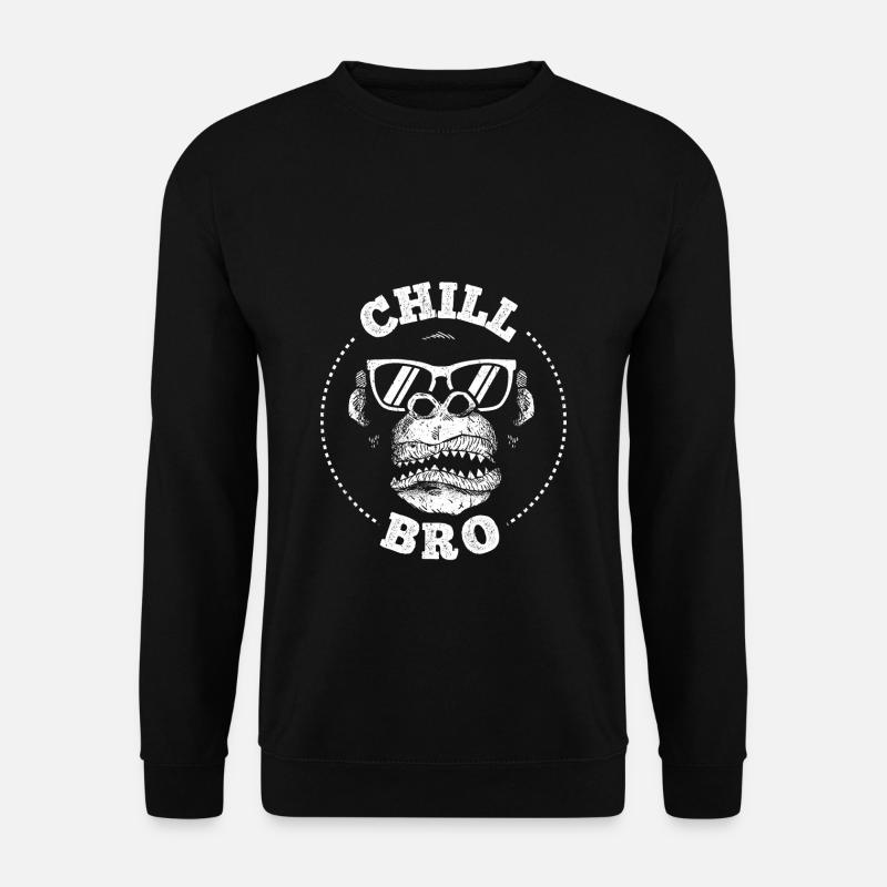 Chill Bro - Cooler Affe mit Sonnebrille Geschenkid - Unisex Pullover - Schwarz