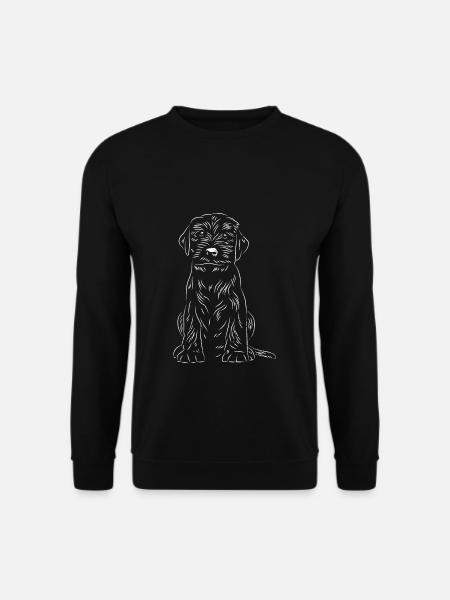 Riesenschnauzer Giant Schnauzer Vintage Retro Hund - Unisex Pullover - Schwarz