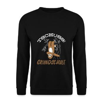 Tschüss Grundschule Abschluss Dabbing Faultier Ges - Unisex Pullover - Schwarz - Vorne - Alina (178cm) & Michal (187cm)