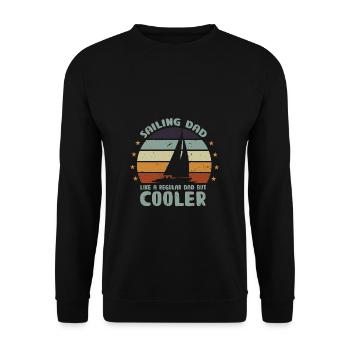 Sail Papa Sailing Gift for Father Sailing Dad - Unisex Sweatshirt - black - Front - Alina (178cm) & Michal (187cm)