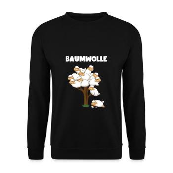 Lustiger Comic Baumwolle Schaf Spruch Geschenk - Unisex Pullover - Schwarz - Vorne - Alina (178cm) & Michal (187cm)