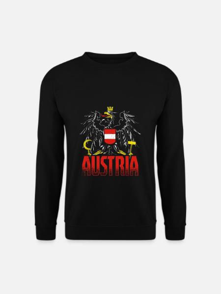 Österreich Patriot Fußball Trikot Flagge Austria W - Unisex Pullover - Schwarz