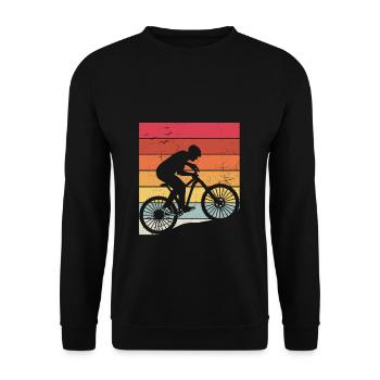 MTB Kleidung Kinder, Erwachsene MTB Geschenk Mount - Unisex Pullover - Schwarz - Vorne - Alina (178cm) & Michal (187cm)