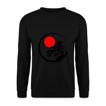 Bonsai Kreis Buddhismus Japanische Sonne Kunst Ges - Unisex Pullover - Schwarz - Vorne - Alina (178cm) & Michal (187cm)