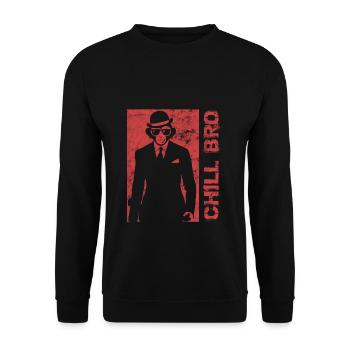 Cooler Affe Gorilla - Chill Bro Geschenk - Unisex Pullover - Schwarz - Vorne - Alina (178cm) & Michal (187cm)