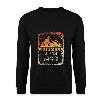 Watzmann 2713 - Unisex Pullover - Schwarz - Vorne - Alina (178cm) & Michal (187cm)