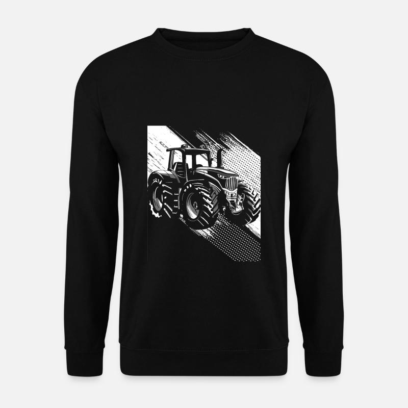 Traktor Retro Traktor Vintage Bauer Landwirt Gesch - Unisex Pullover - Schwarz