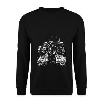 Traktor Retro Traktor Vintage Bauer Landwirt Gesch - Unisex Pullover - Schwarz - Vorne - Alina (178cm) & Michal (187cm)