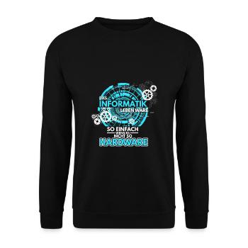 Informatik Programmierer Informatiker Hardware Sof - Unisex Pullover - Schwarz - Vorne - Alina (178cm) & Michal (187cm)