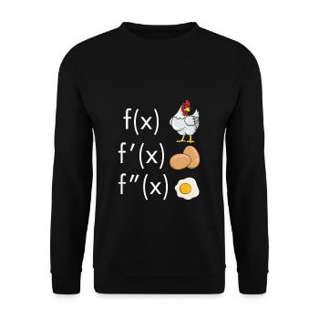 Mathematiker Integral Mathe Spruch Ableitung leich - Unisex Pullover - Schwarz - Vorne - Alina (178cm) & Michal (187cm)