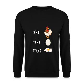 Mathematik Lehrer Ableitung Lustiges Mathe Integra - Unisex Pullover - Schwarz - Vorne - Alina (178cm) & Michal (187cm)