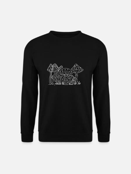 Pilzsammler Pilze sammeln Herren Damen Geschenk - Unisex Pullover - Schwarz