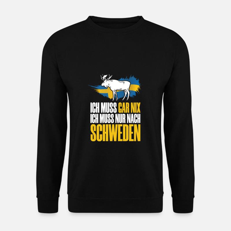 Skandinavien - Ich muss gar nix ich muss nur nach - Unisex Pullover - Schwarz